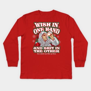 Wish in one Hand.... Kids Long Sleeve T-Shirt